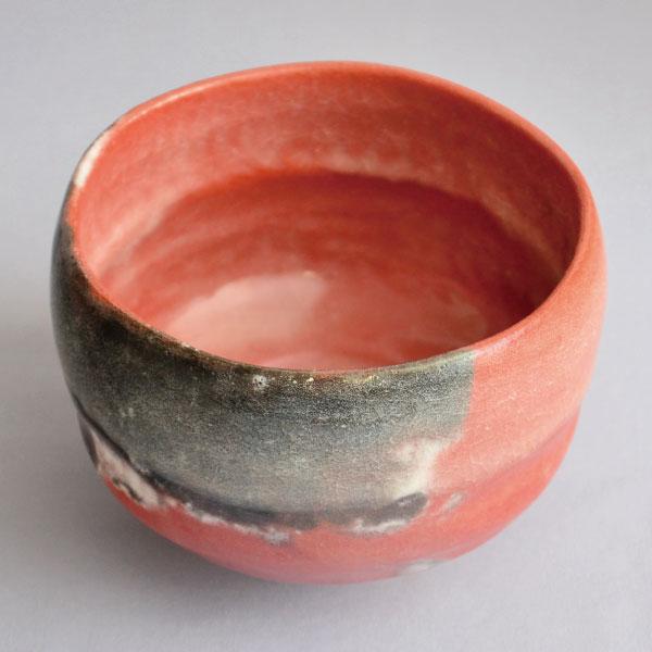 茶道具 茶碗 高台寺窯 志村 綜山 作 赤楽茶碗 : 茶道具専門店 (有)菊池