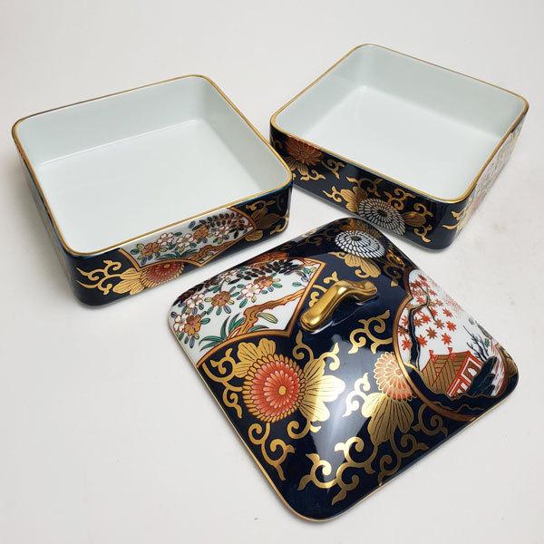 其泉窯 有田焼 琳派古伊万里 二段重| 重箱 和食器 陶器 おしゃれ 日本