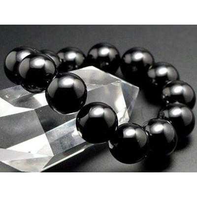 オニキス ブレスレット 14mm パワーストーン メンズ 天然石 数珠