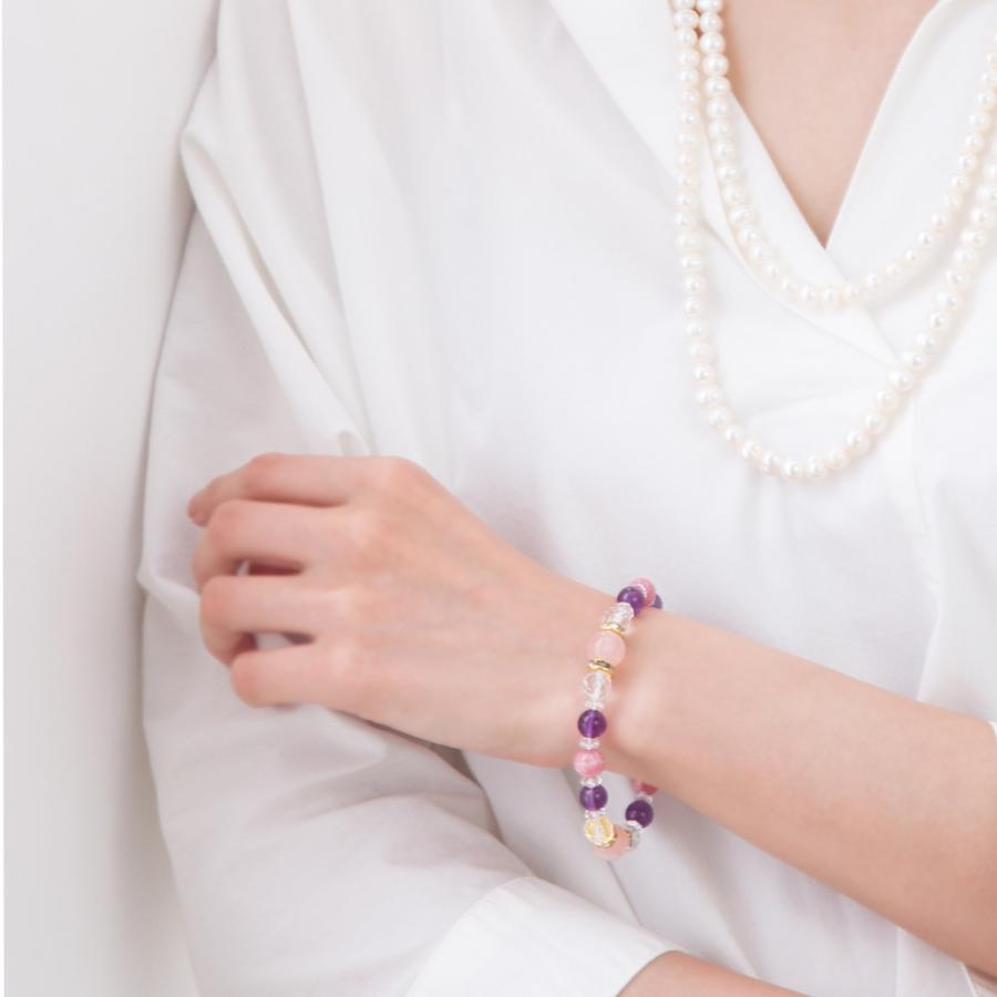 永久に変わらぬ愛を」 アメジスト インカローズ ブレスレット