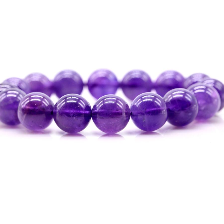 AAA アメジスト ブレスレット 12mm パワーストーン レディース メンズ
