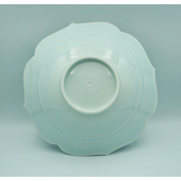 茶道具 鉢 四方輪花鉢 青白磁 唐草 快山窯 化粧箱 : 新古茶道具 さかい