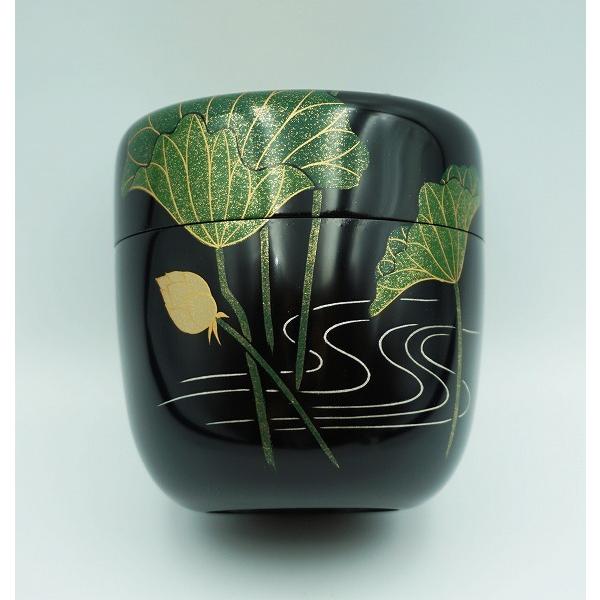 茶道具 棗 中棗 蓮蒔絵 黒川和禅 桐箱 : 新古茶道具 さかい ヤフー店