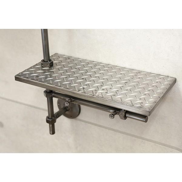 アメリカン レトロ ウォールシェルフ 収納 棚 ガレージ鉄板 配管 男前