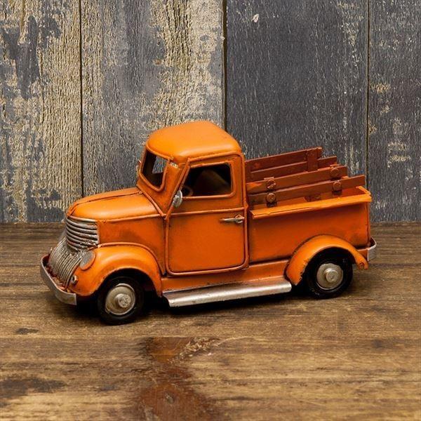 アメリカン レトロ ブリキおもちゃ ピックアップトラック オレンジ