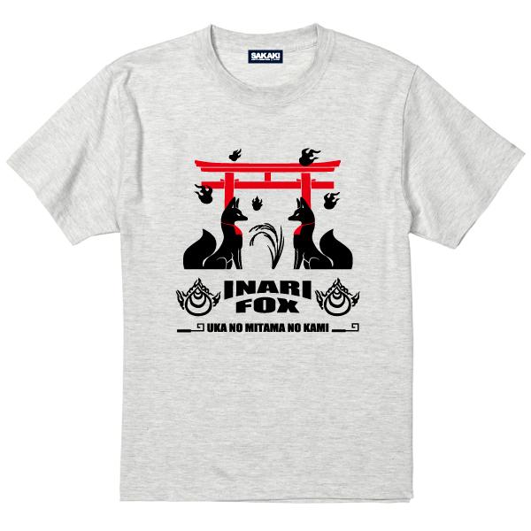 お稲荷さま Tシャツ SAKAKI 神社 狐 鳥居 神道 : SAKAKI Yahoo