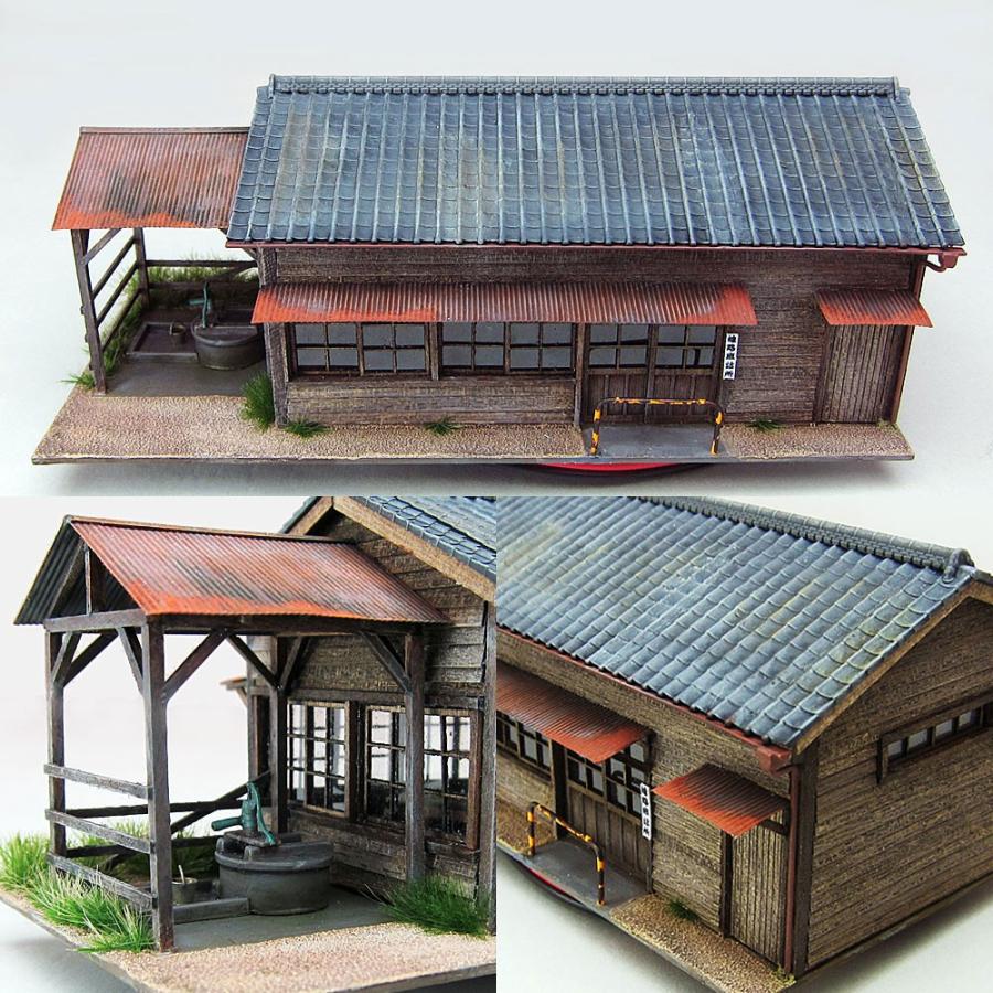 井戸のある詰所瓦屋根タイプ ：匠ジオラマ工芸舎 塗装済完成品 HO(1/80