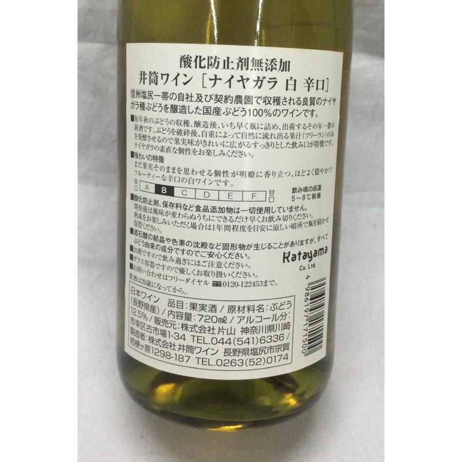 いづつ酸化防止剤無添加ワイン2025 中辛口 ナイヤガラ 720ml : 酒&FOOD
