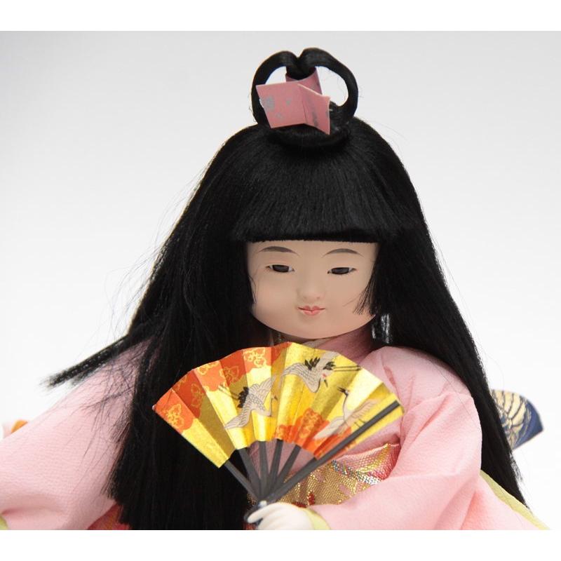 アウトレット品 雛人形ケース人形 8号 千鳥人形 扇（台輪四方） 舞踊