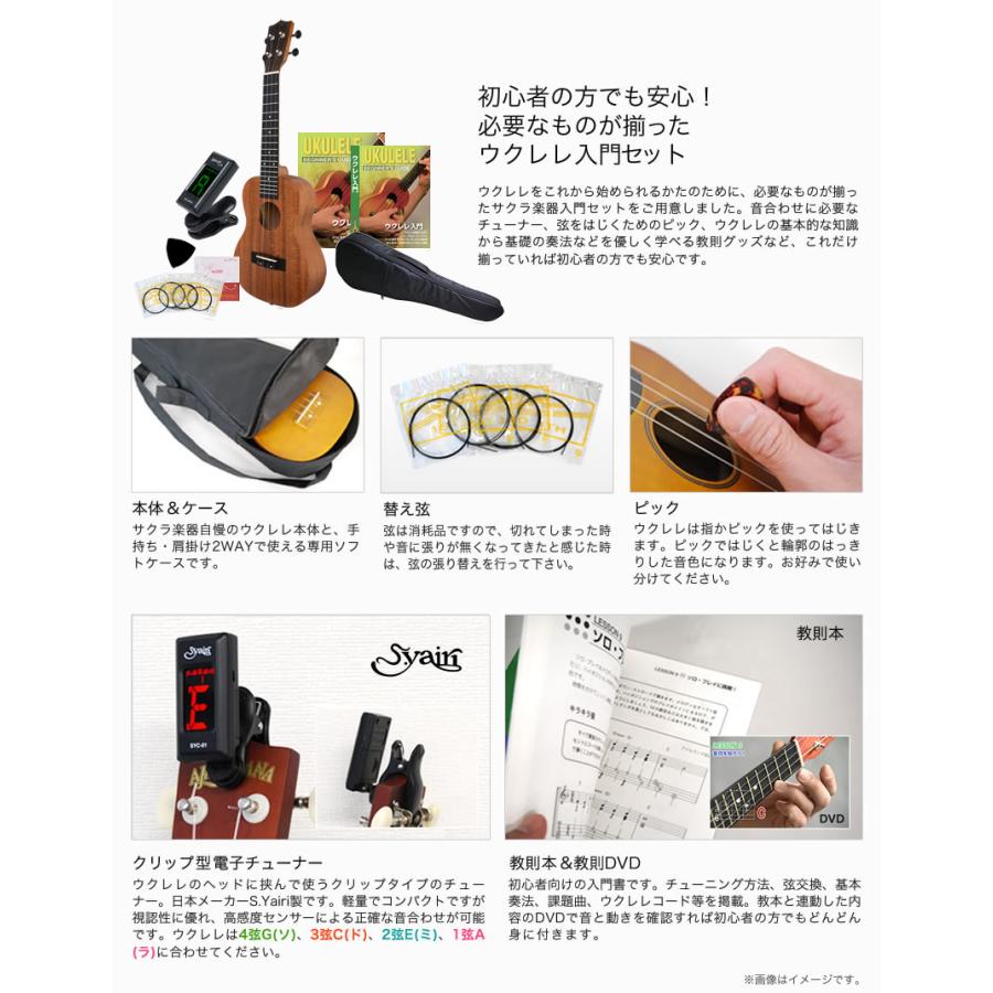 S.Yairi ウクレレ YU-S-03MTS 入門セット〔ソプラノサイズ、マホガニー