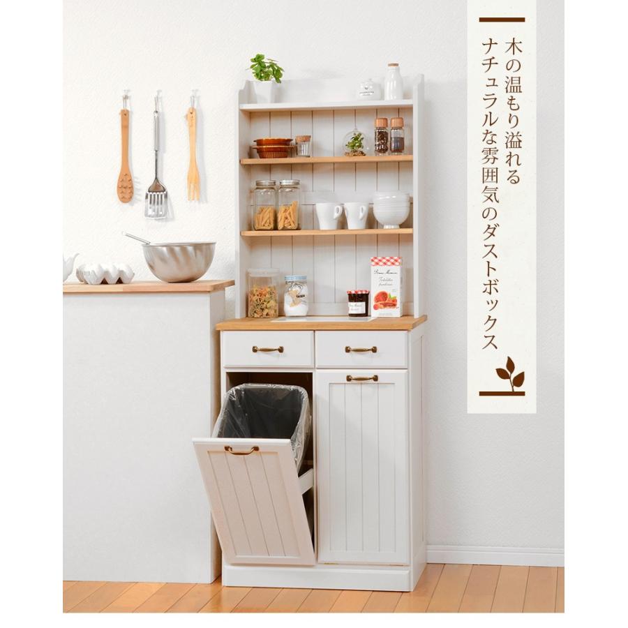 ダストボックス 分別 ゴミ箱 幅59cm 食器棚 食器 収納 かわいい 飾り棚