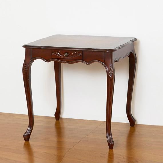 ダイニングテーブル アンティーク調 2人掛け 幅75cm ロココ 猫脚