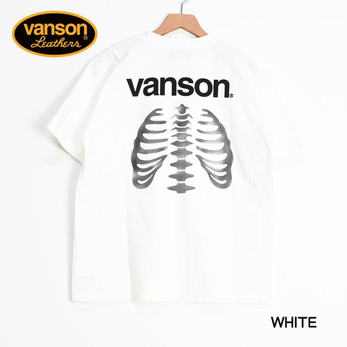 VANSON（バンソン） セール 半袖Tシャツ BONE ボーン プリント