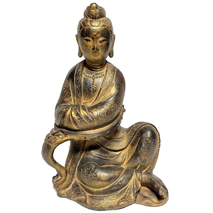 仏の置物 座像 特大 大仏 仏像 仏様 銅像 仏教 仏具 アンティーク風
