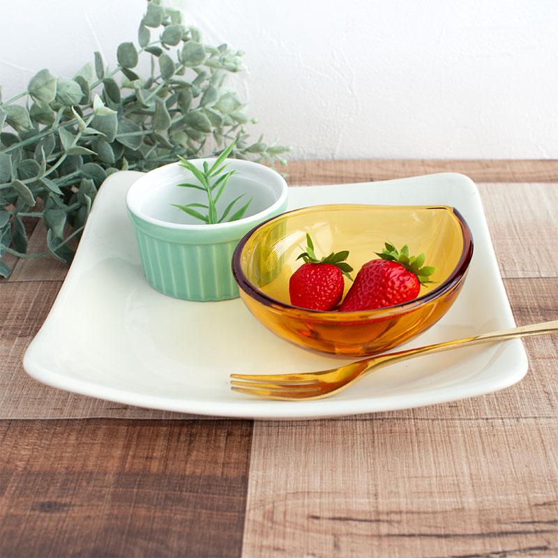 ガラス小鉢 食器 ボウル ミニボウル 小鉢 ドロップ型 ガラス食器