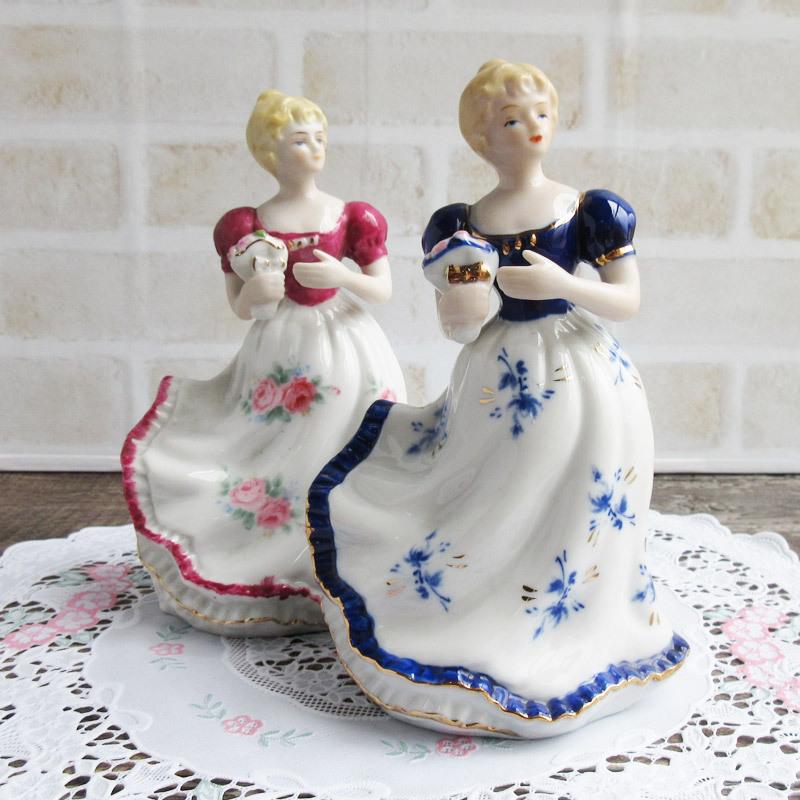 置物 陶製人形 瀬戸物 西洋陶器 せともの 昭和レトロ 陶器の人形