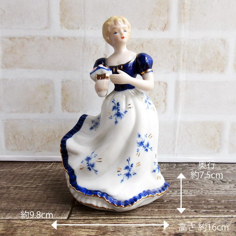 置物 陶製人形 瀬戸物 西洋陶器 せともの 昭和レトロ 陶器の人形