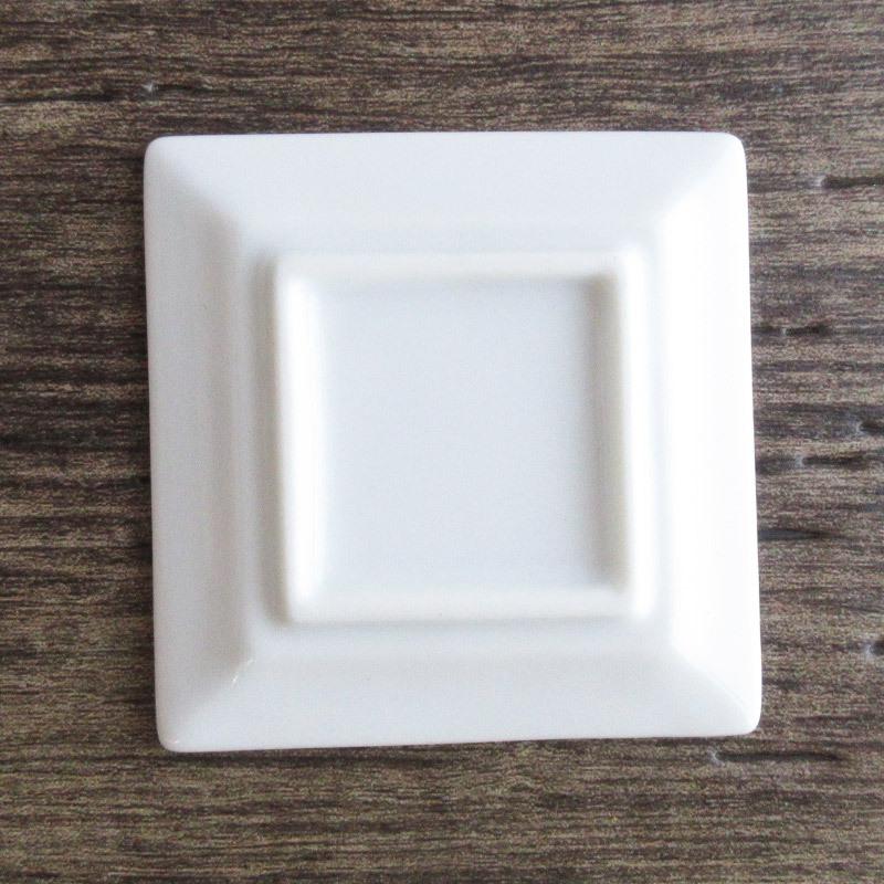 小皿 7.2cm 食器 豆皿 ミニプレート 小さいお皿 銘々皿 取り皿 四角 白