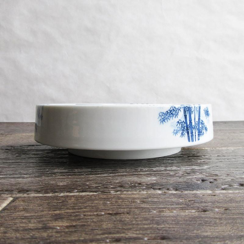 灰皿 16.5cm 喫煙具 レトロ 旅館 陶器 業務用 応接間 和室 中サイズ