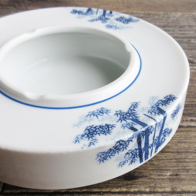 灰皿 16.5cm 喫煙具 レトロ 旅館 陶器 業務用 応接間 和室 中サイズ