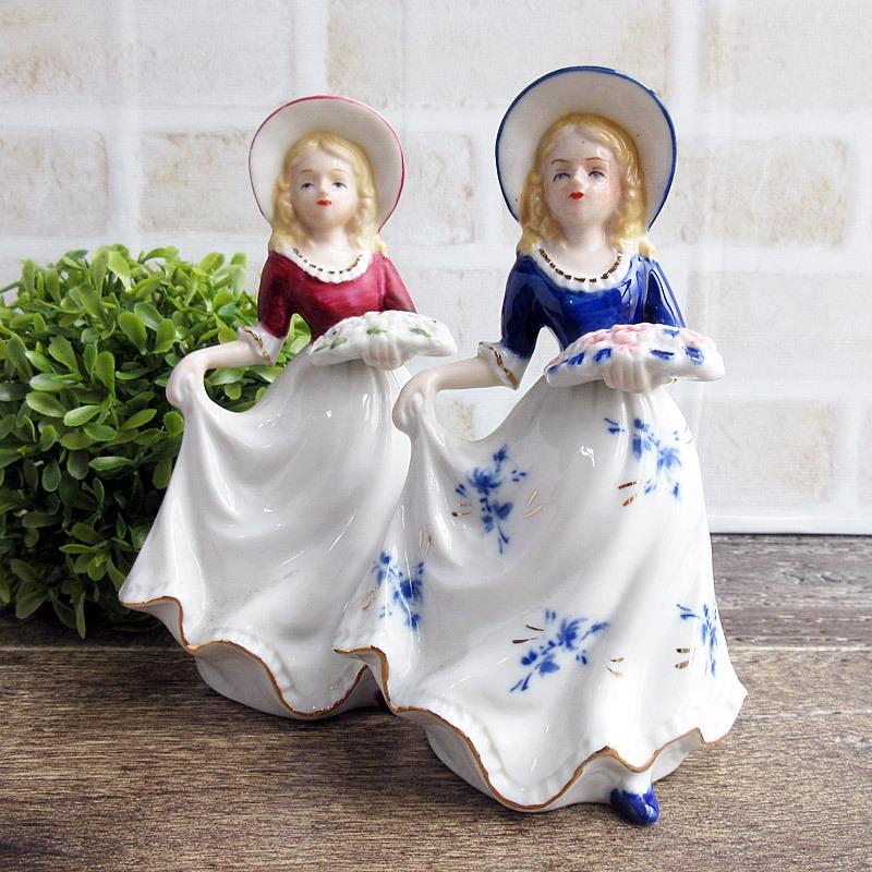 置物 インテリア 瀬戸物 陶製人形 西洋陶器 せともの レトロ