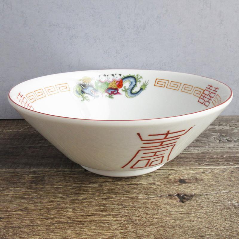 龍 唐子童子 ラーメン丼 19.5cm / 800cc 中華食器 麺丼 どんぶり 麺鉢