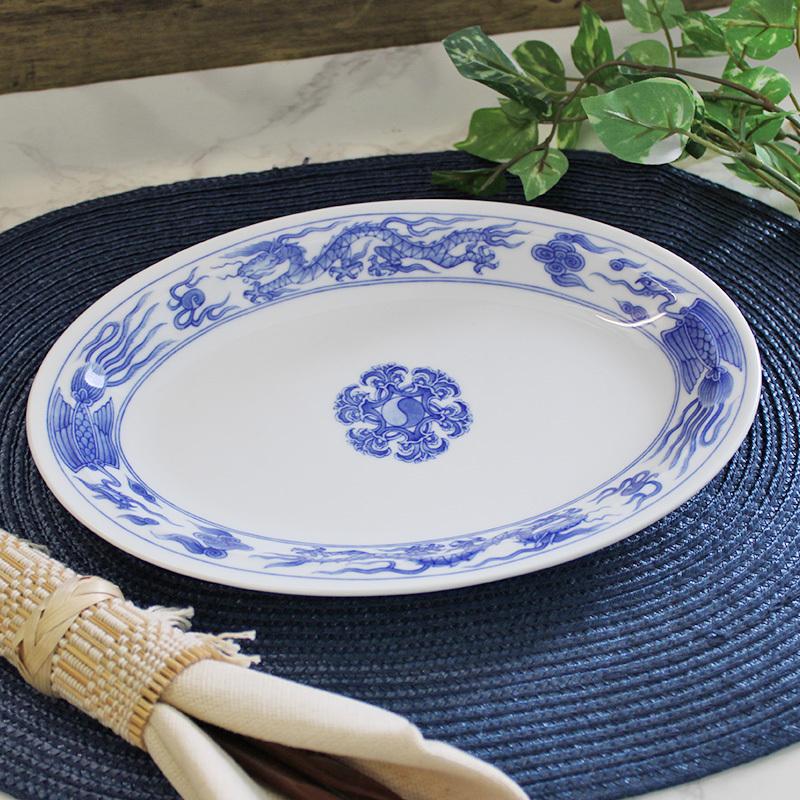 餃子皿 楕円皿 中華皿 オーバル プレート 焼きそば 回鍋肉 酢豚 中華