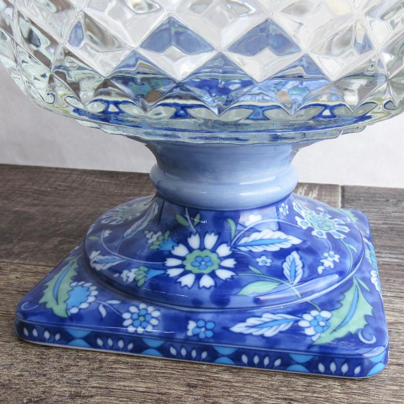 龍峰窯 ガラス コンポート 大 / ガラス鉢 デザート鉢 大鉢 フルーツ