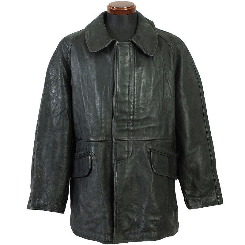 フランス軍 ファイヤーマン レザーコート ブラック USED JC143UN 実物