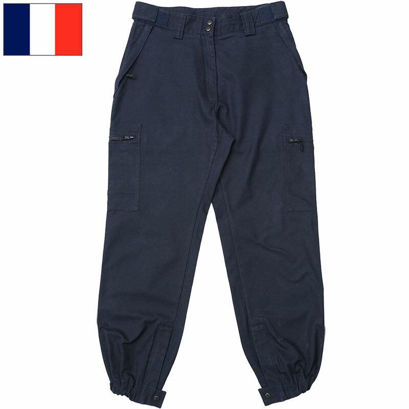 フランス軍 ミリタリーポリス カーゴパンツ ネイビー レディース USED