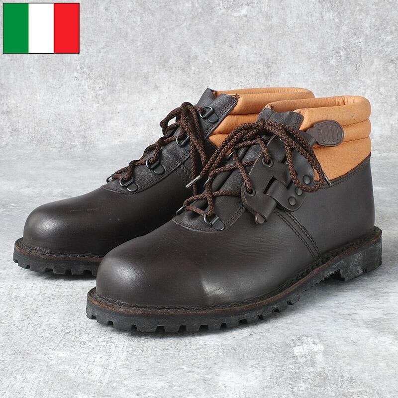 イタリア軍 EI レザー マウンテンブーツ クイックリリース ダーク