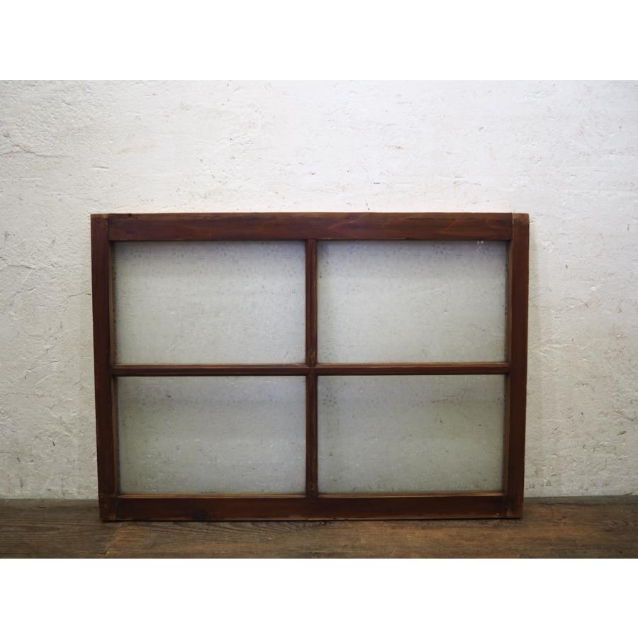 タS0469◇(4)【H62cm×W87cm】◇アンティーク◇大正ガラスの古い木枠