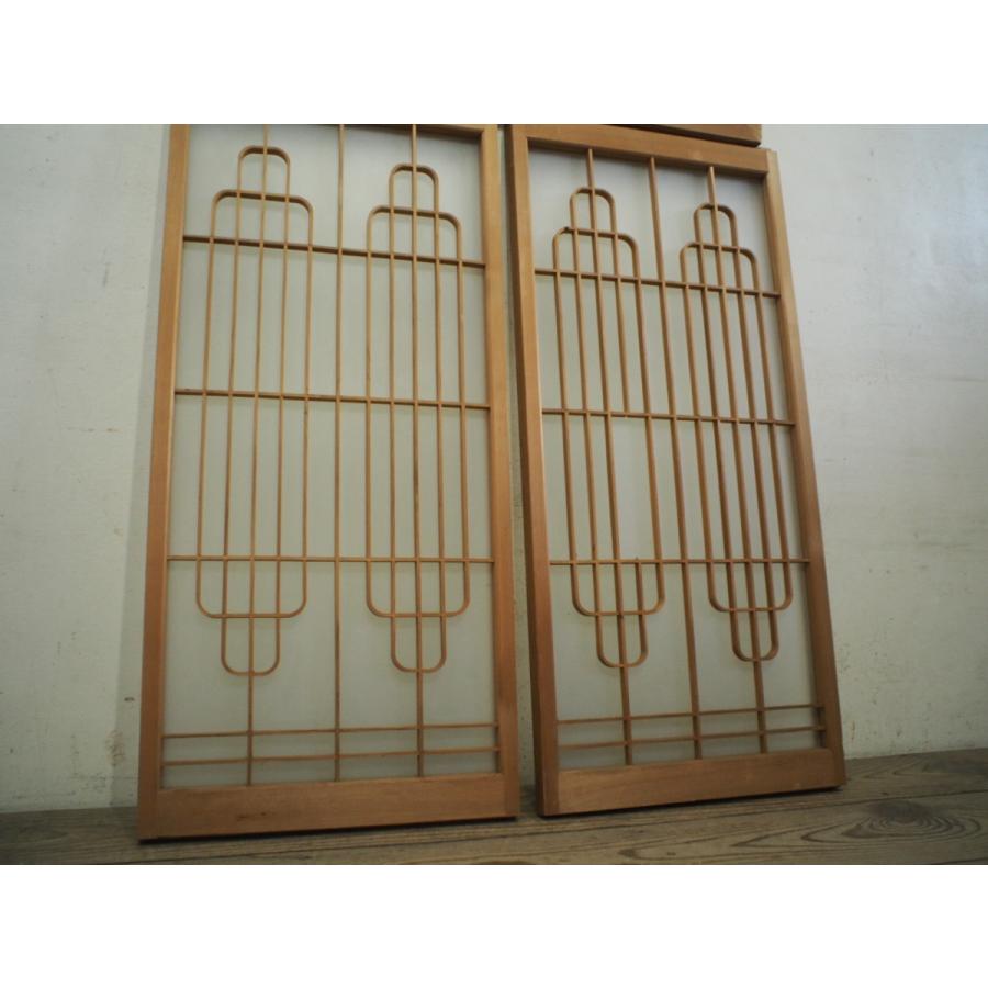 タB0377◇3枚セット◇素敵な組子細工のレトロな書院戸◇古建具 引き戸