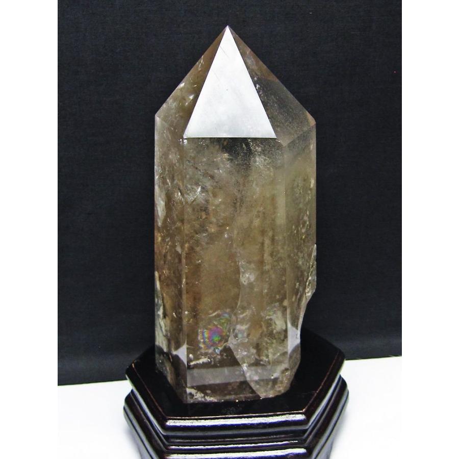 2Kg 虹入り ライトニング水晶ライトニングクォーツ 六角柱 t222-2033