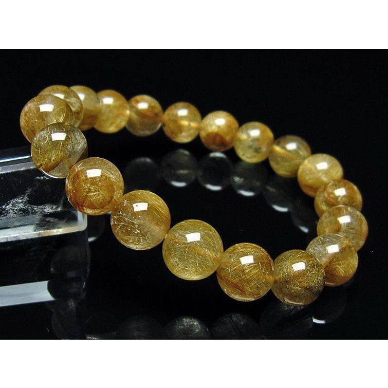 ルチルクォーツ ブレスレット 放射金針ルチル 10mm t38-1226 : 誠安