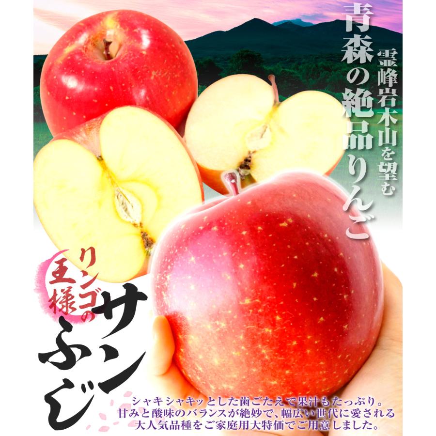 りんご 約20kg サンふじ ご家庭用 木箱 青森産 りんご箱 送料無料 食品