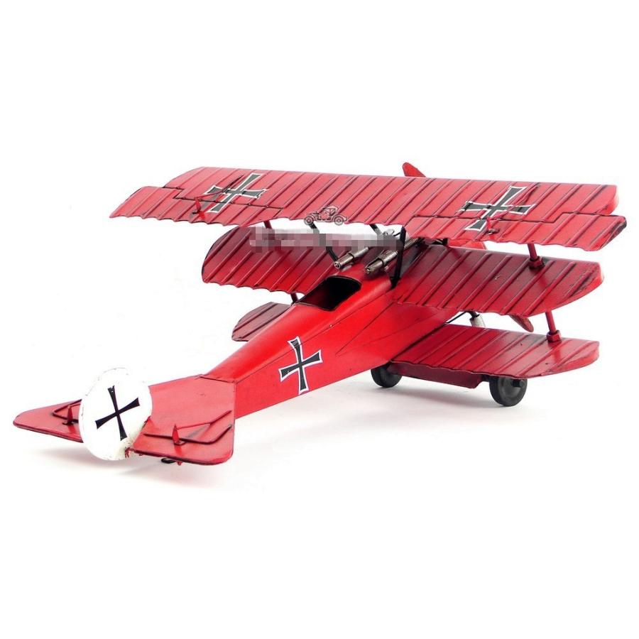 フォッカーDr.I レッドバロン 三葉機 Germany Red Baron ブリキ製 模型