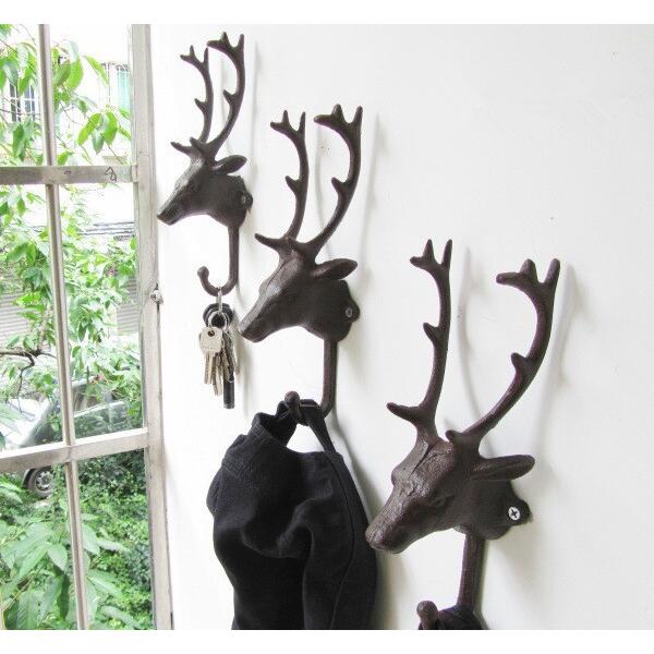 鹿の壁フック 置物 オブジェ インテリア 雑貨 置き物 誕生日