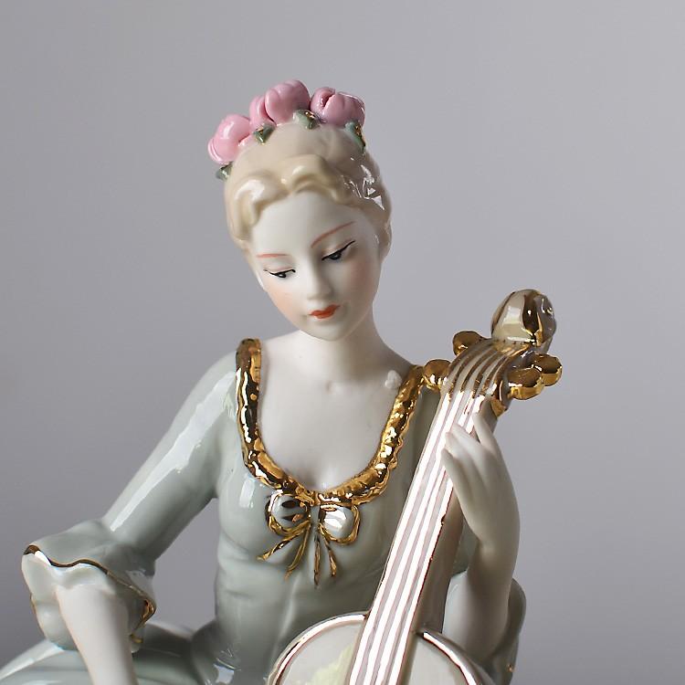 陶器 置物 西洋陶器 北欧磁器 陶器製人形 お姫様 陶器人形 陶器置物