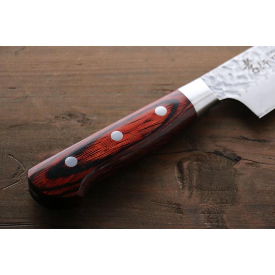 堺 孝行 VG10 33層 ダマスカス 牛刀包丁 180mm マホガニー柄 : 清助