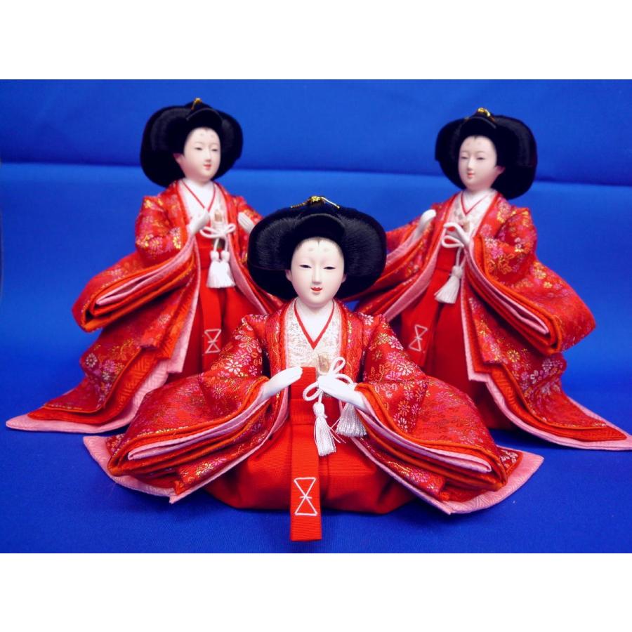 ひな人形3人官女単品☆豆〜極小サイズ☆q3c102 113 物語272(小道具