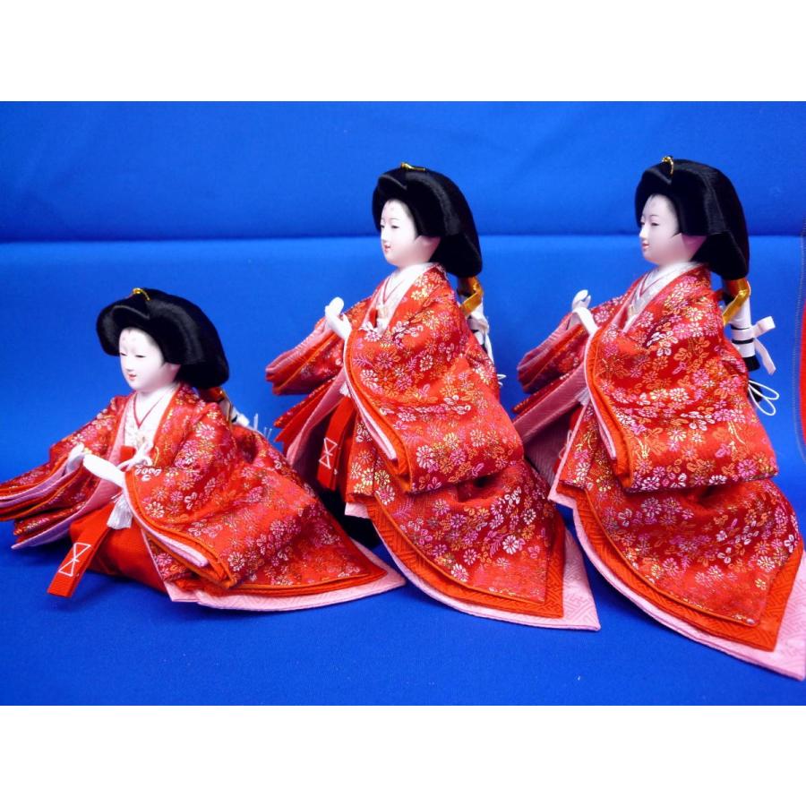 ひな人形3人官女単品☆豆〜極小サイズ☆q3c102 113 物語272(小道具