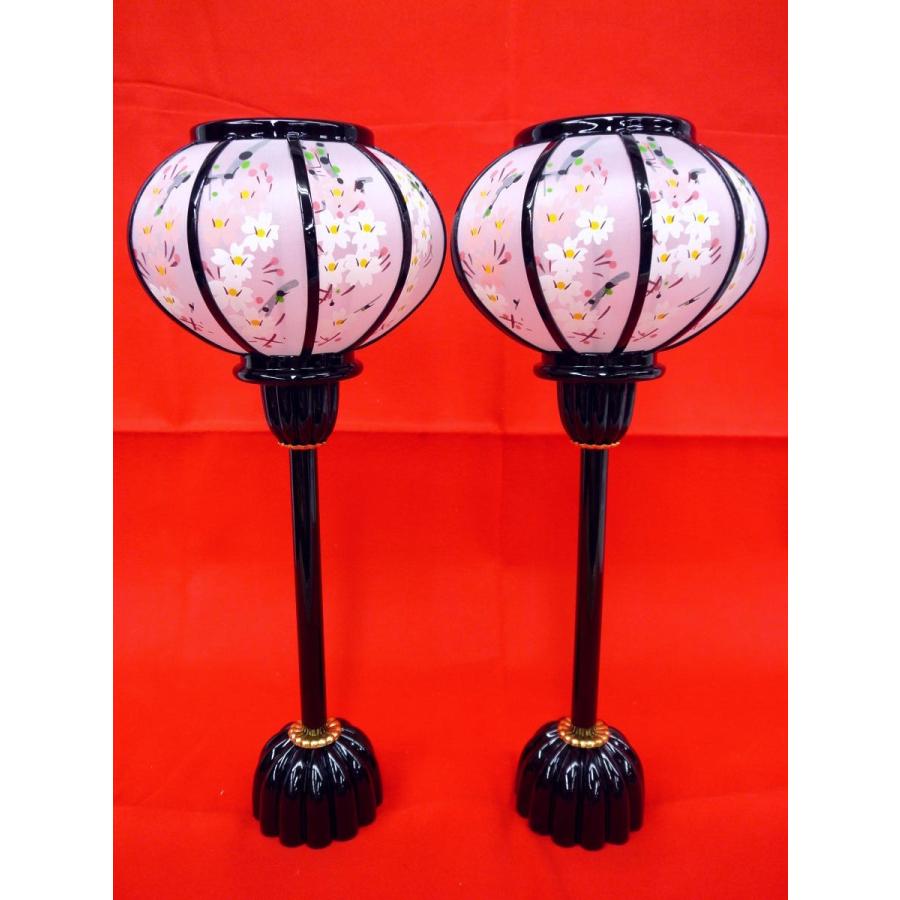 雛まつり☆ぼんぼり単品☆木製絹張雪洞コードレス京菊灯ピンク桜15号