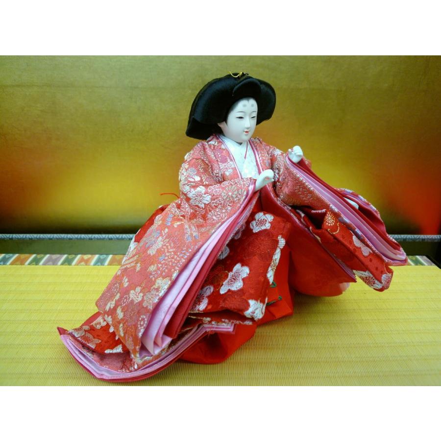 ひな人形3人官女単品☆中〜中の小サイズ☆小三五52(小道具付き