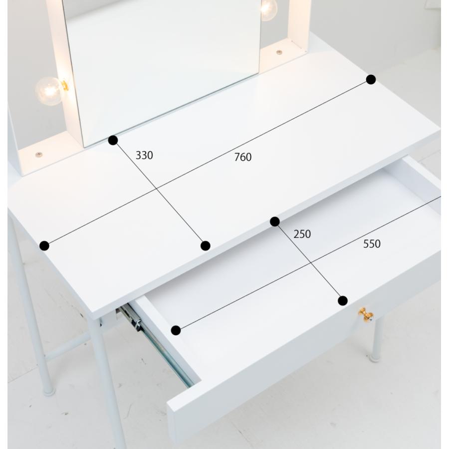 関本家具装芸 一面鏡スタジオ女優ミラー ホワイト 美容サロンセット面