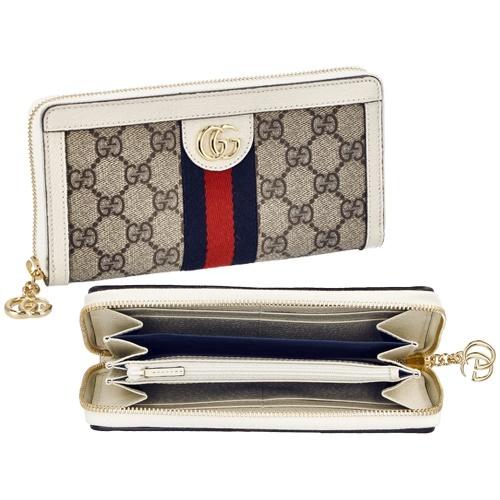 GUCCI（グッチ） 長財布 レディース オフィディア ホワイト 523154