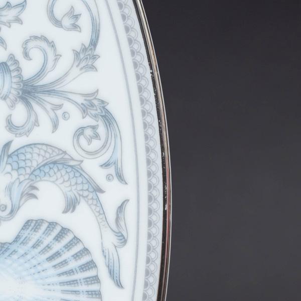 WEDGWOOD（ウェッジウッド） ドルフィン（ホワイト） 27cmプレート ※銀