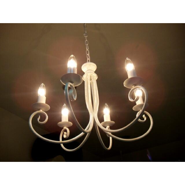 ☆送料無料！☆シャンデリア アンティーク 6灯 LED対応シンプルモダン