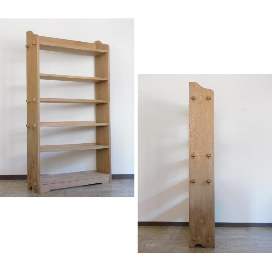 オーク材 ふるい特大 楔留め陳列棚 HK-a-02785 / 楢材 無垢材 オープン