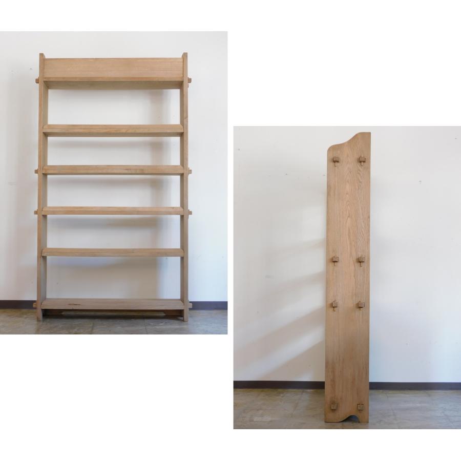 オーク材 ふるい特大 楔留め陳列棚 HK-a-02785 / 楢材 無垢材 オープン